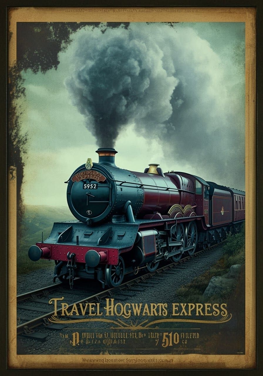 Travel on the Hogwarts Express  by @Cheshy