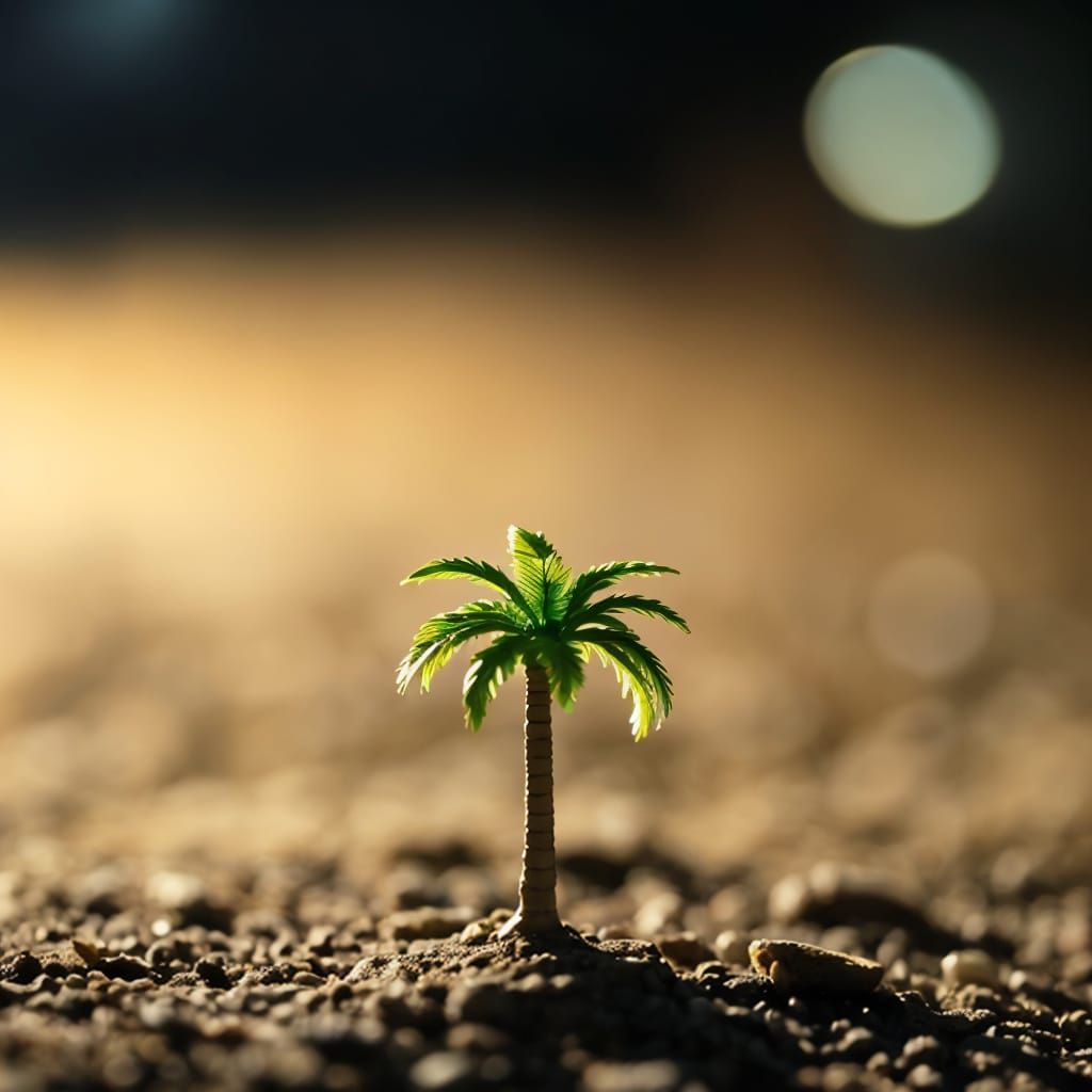 Miniature Palm Tree  by @Typhooncat