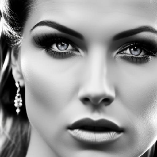 A stunningly attractive feminine woman , well dressed,blue e...