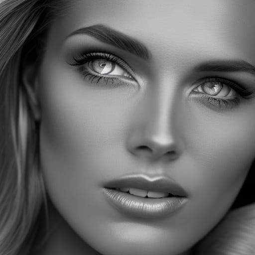 A stunningly attractive feminine woman , well dressed,blue e...