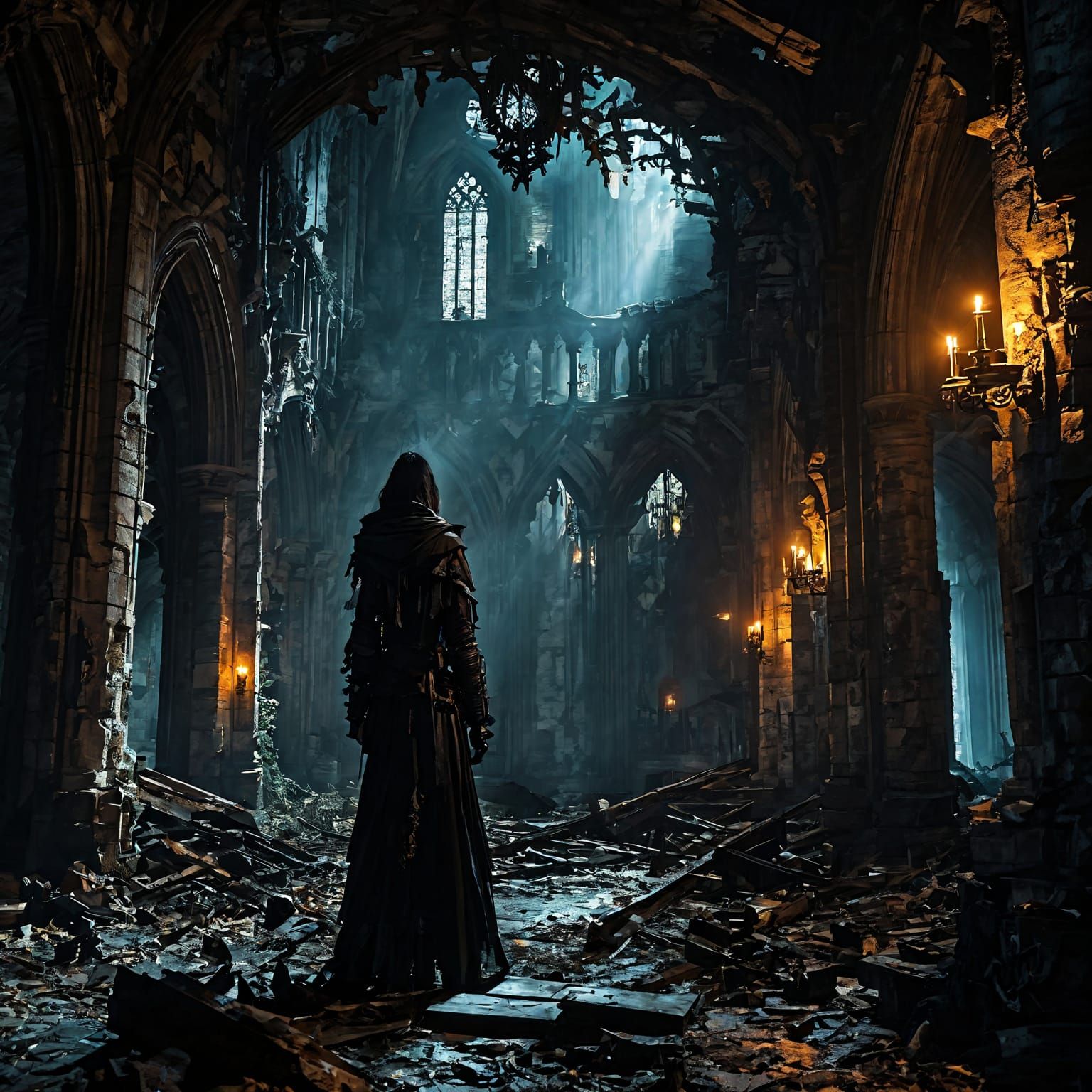 A captivating image of a dark and gritty fantasy character (Uploaded)