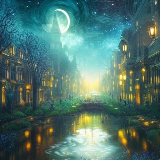 City of stars, are you shining just for me? You never shined so brightly -  AI Generated Artwork - NightCafe Creator