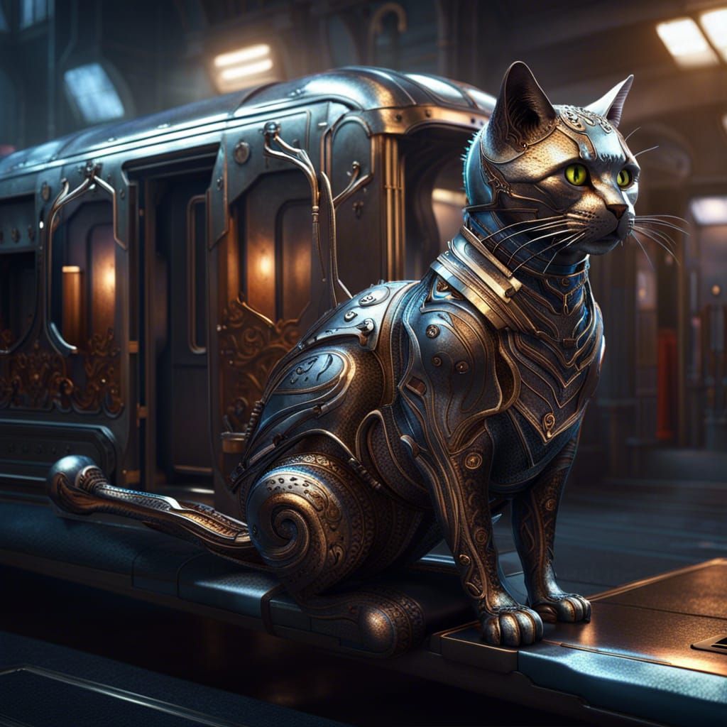 metallic cat of passenger transport  by @AliMar