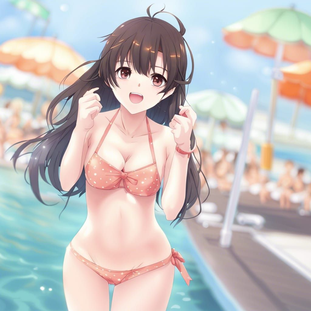 Cute anime best sale girl swimsuit