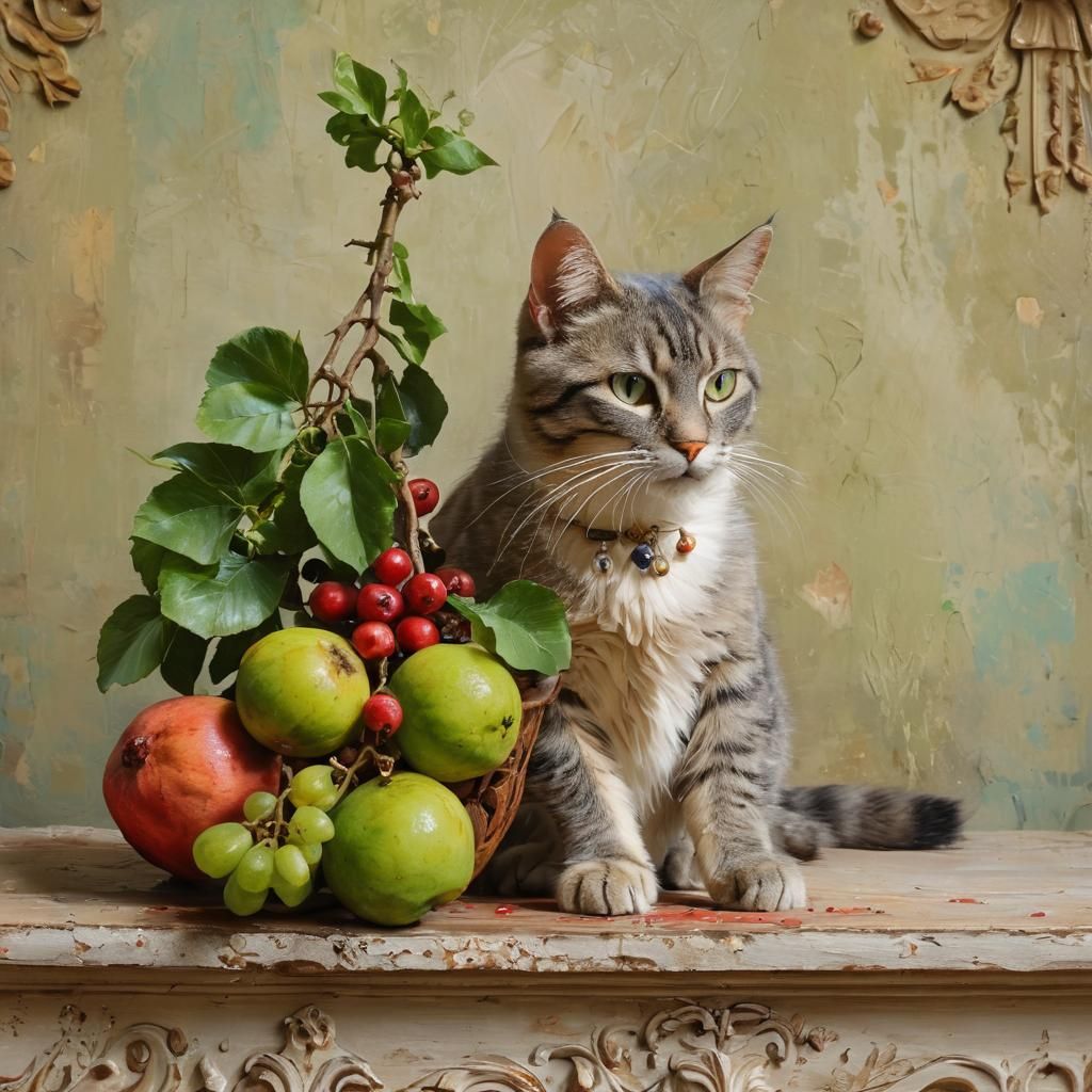 Cat With Still Life