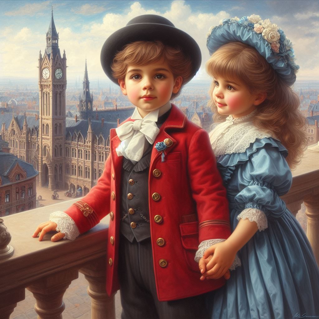 Two Youngsters Standing on the Balcony