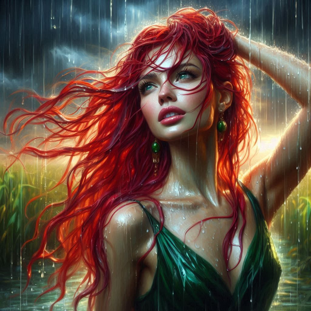 Drenched In Rain’s Tender Caress.  by @MonFleurEyes   