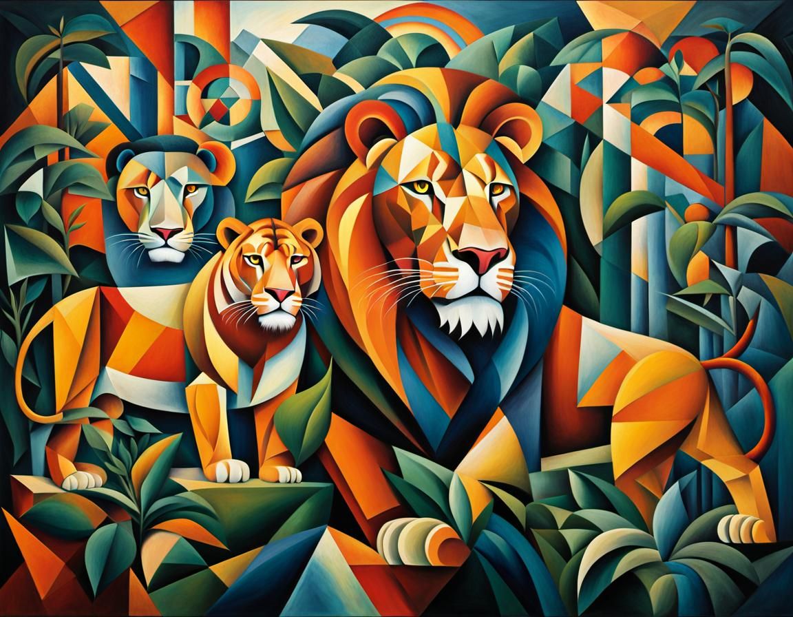 Cubist cats  by @Designated Target