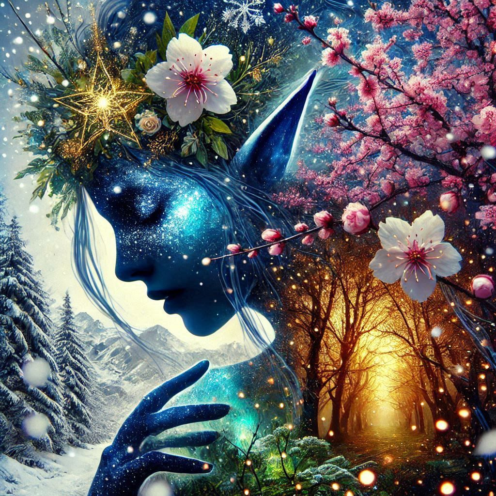 Double exposure portrait