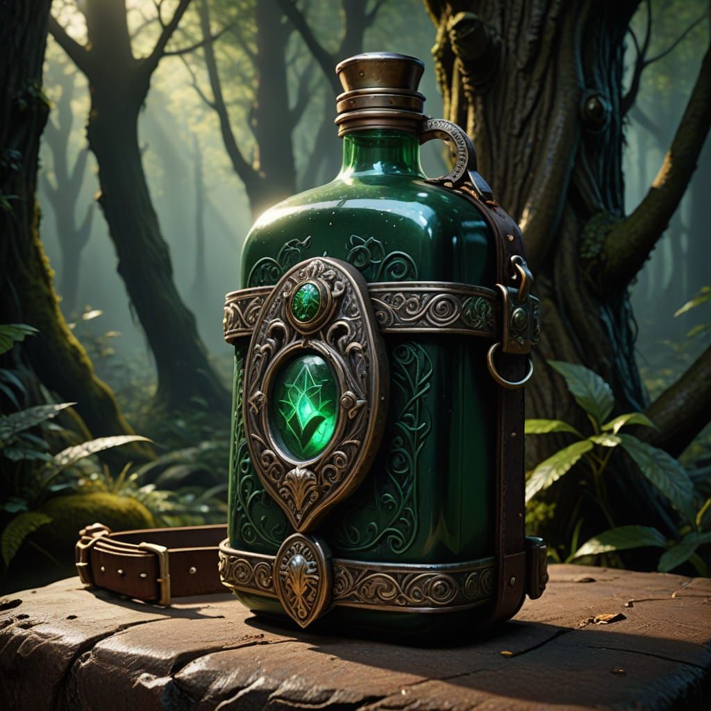 Magic potion with leather strap 