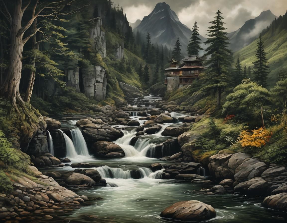 Painting By Therril; Stony River
