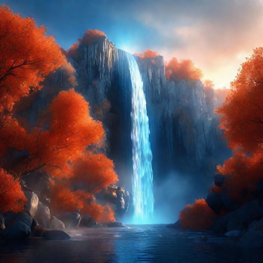 Crystal Oasis in Vibrant Hues