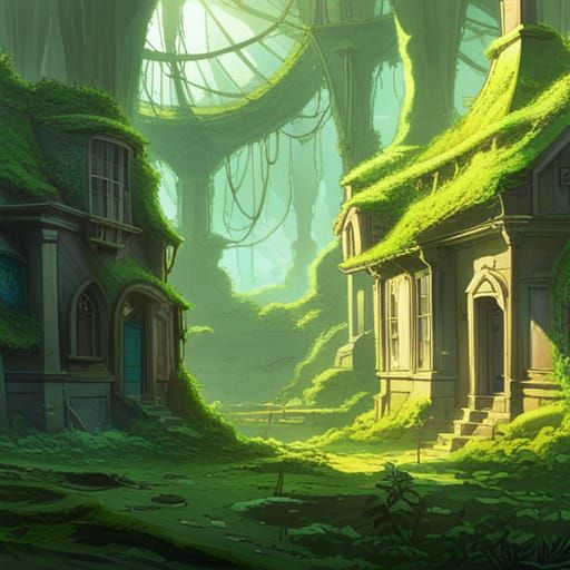 City in forest