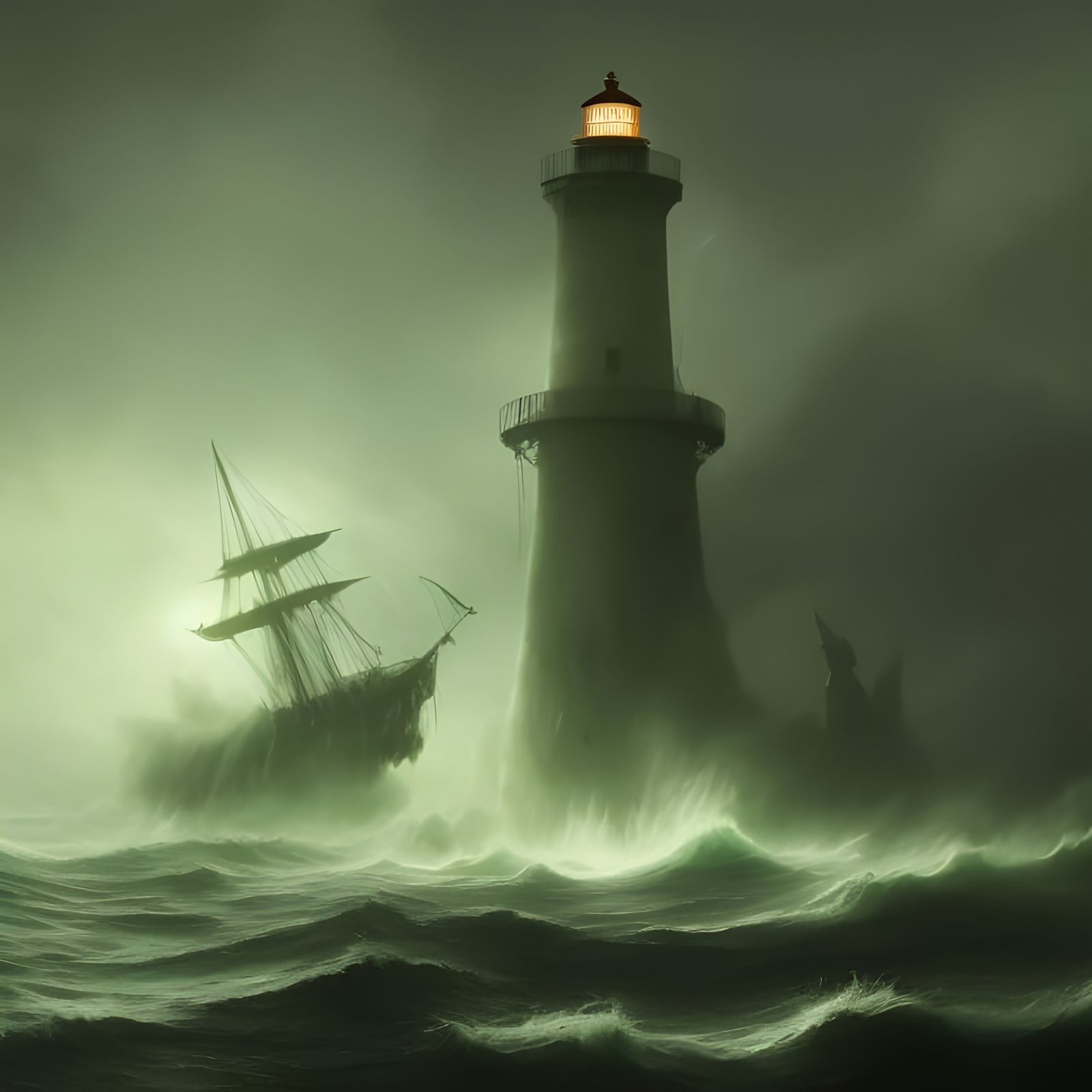 Ghost ship Emerge under the sea  by @k3vT3
