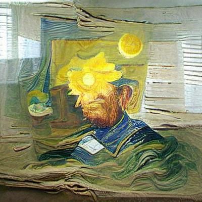 A painting made from the sunlight from his window porch