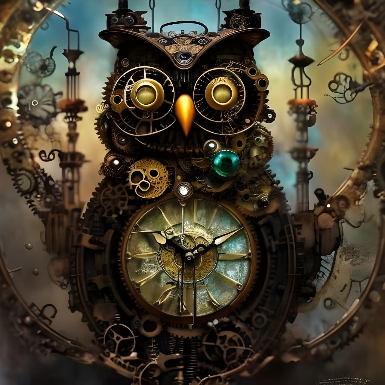 Victorian Owlgorithm  by @Gazelli