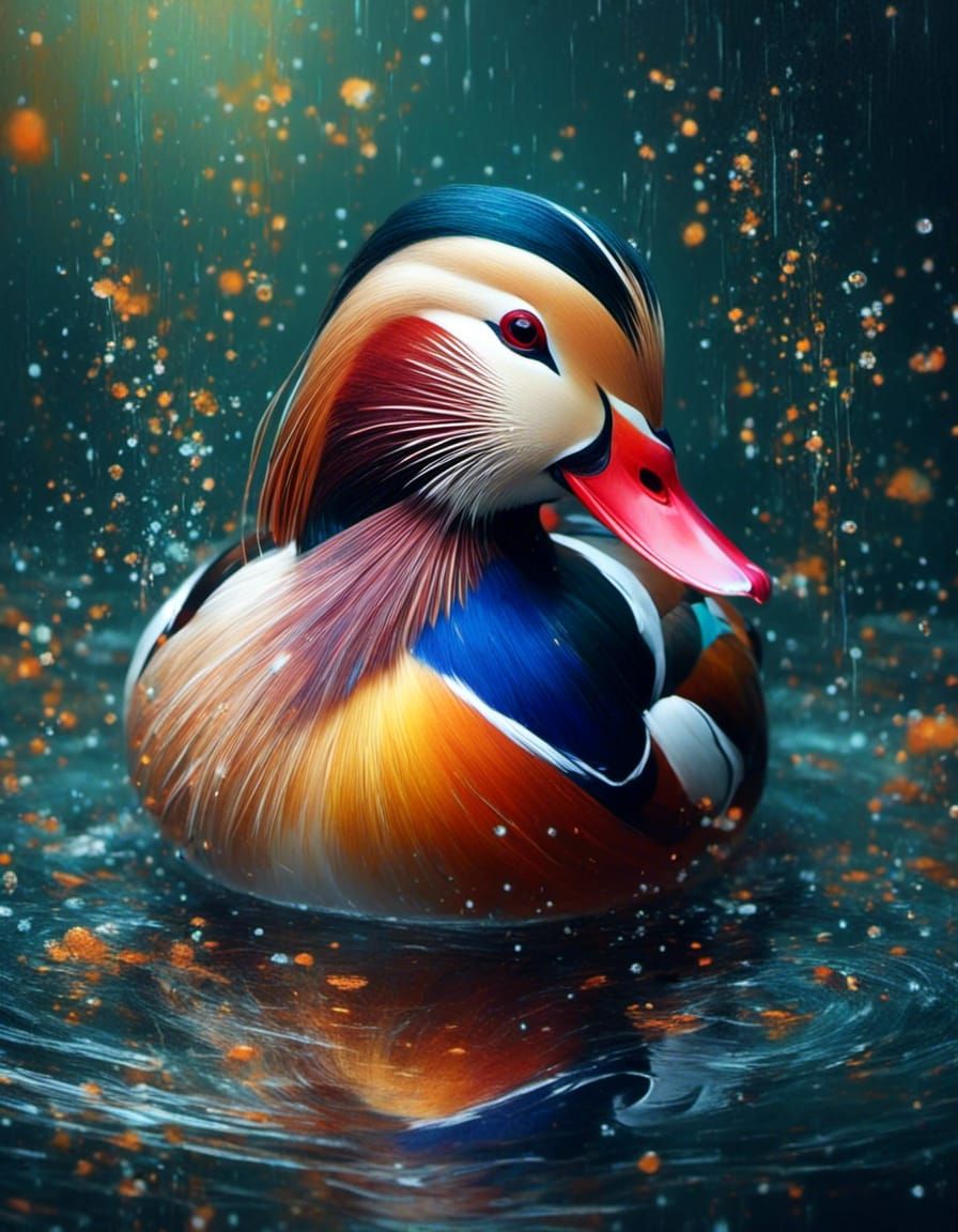 Mandarin Duck - AI Generated Artwork - NightCafe Creator