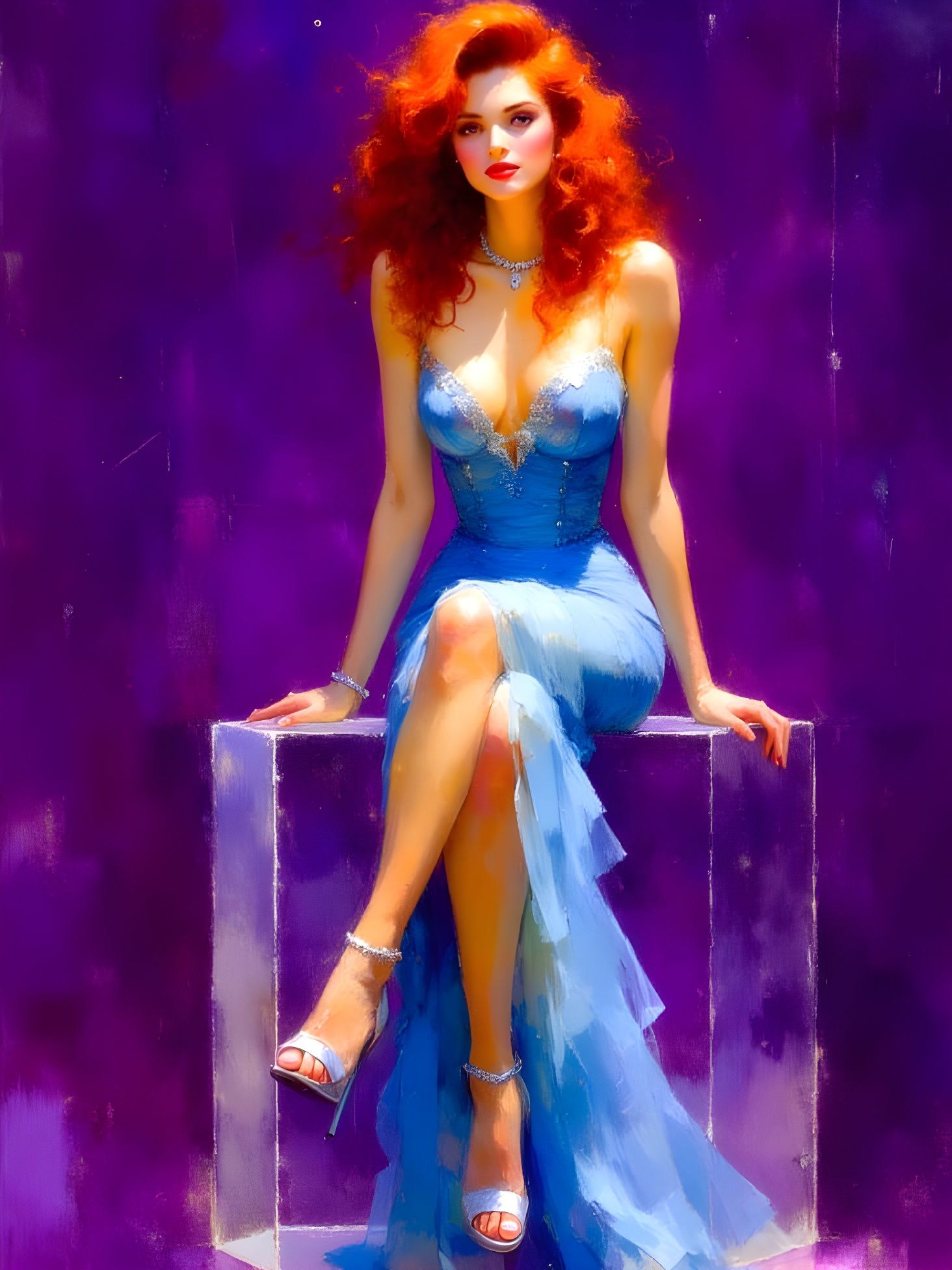 Fashion glamour portrait painting of Ann-Margret  by @Gary Murakami