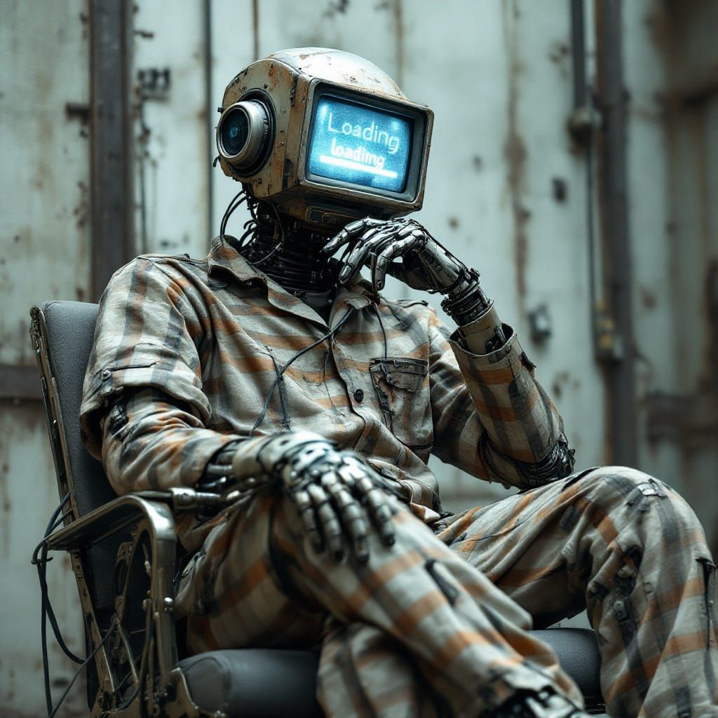 loading - Rusted Android Waits in a Gritty Industrial Dysto...