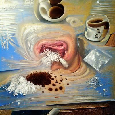 Mixing Cocaine with Coffee Yields Fascinating Results oil on...