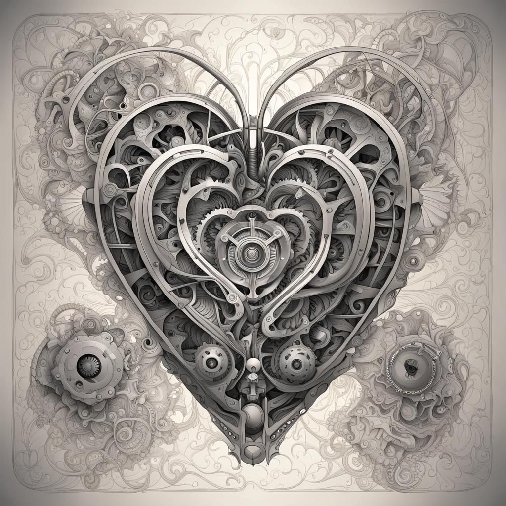 Intricate Mechanical Painful Heart
