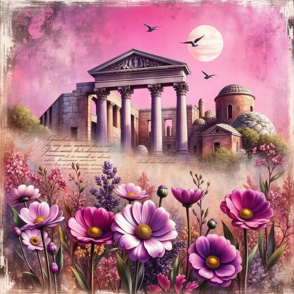 Greece - Pink Daisies