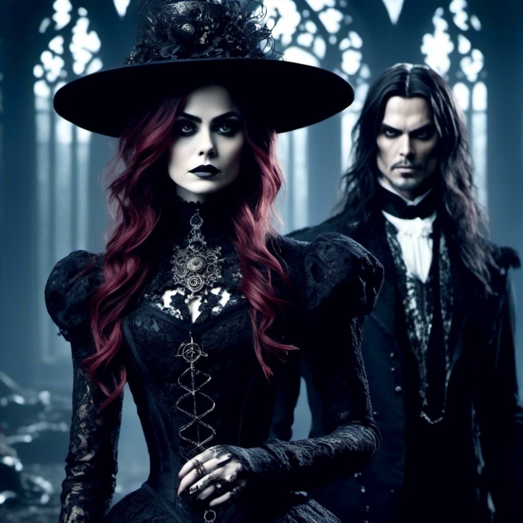 Gothic Victorian Detective with Glowing Runes