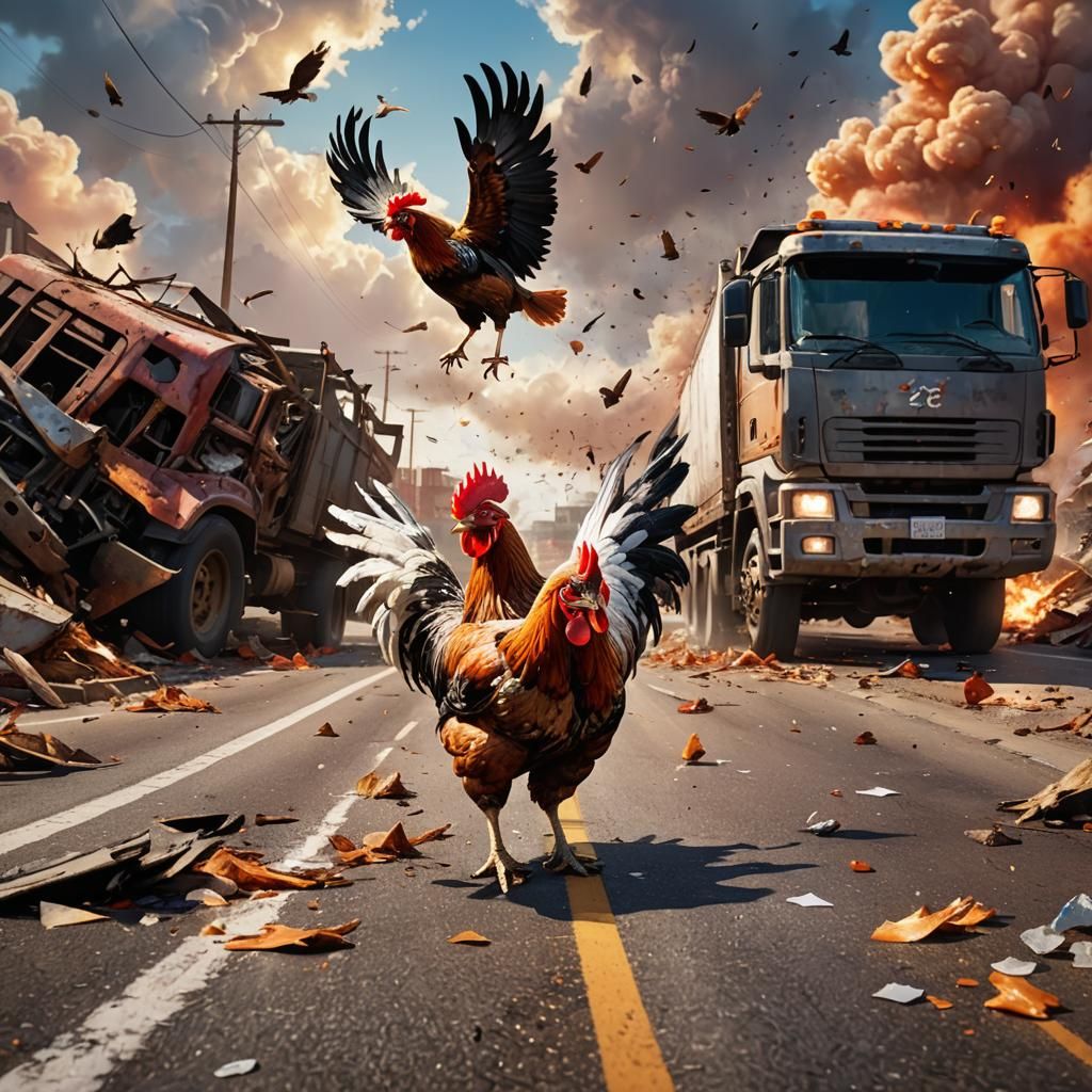 When chickens cross the road