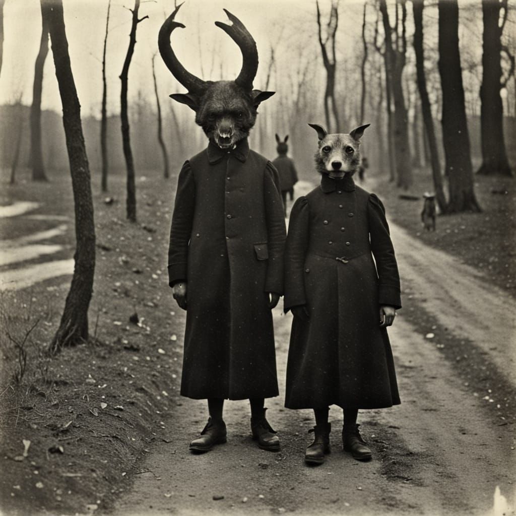 Creepy, Low-Quality Nightmare Scene in Vintage Glitch Art St...