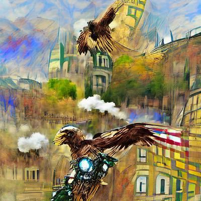 Eagle Riding Motorbike