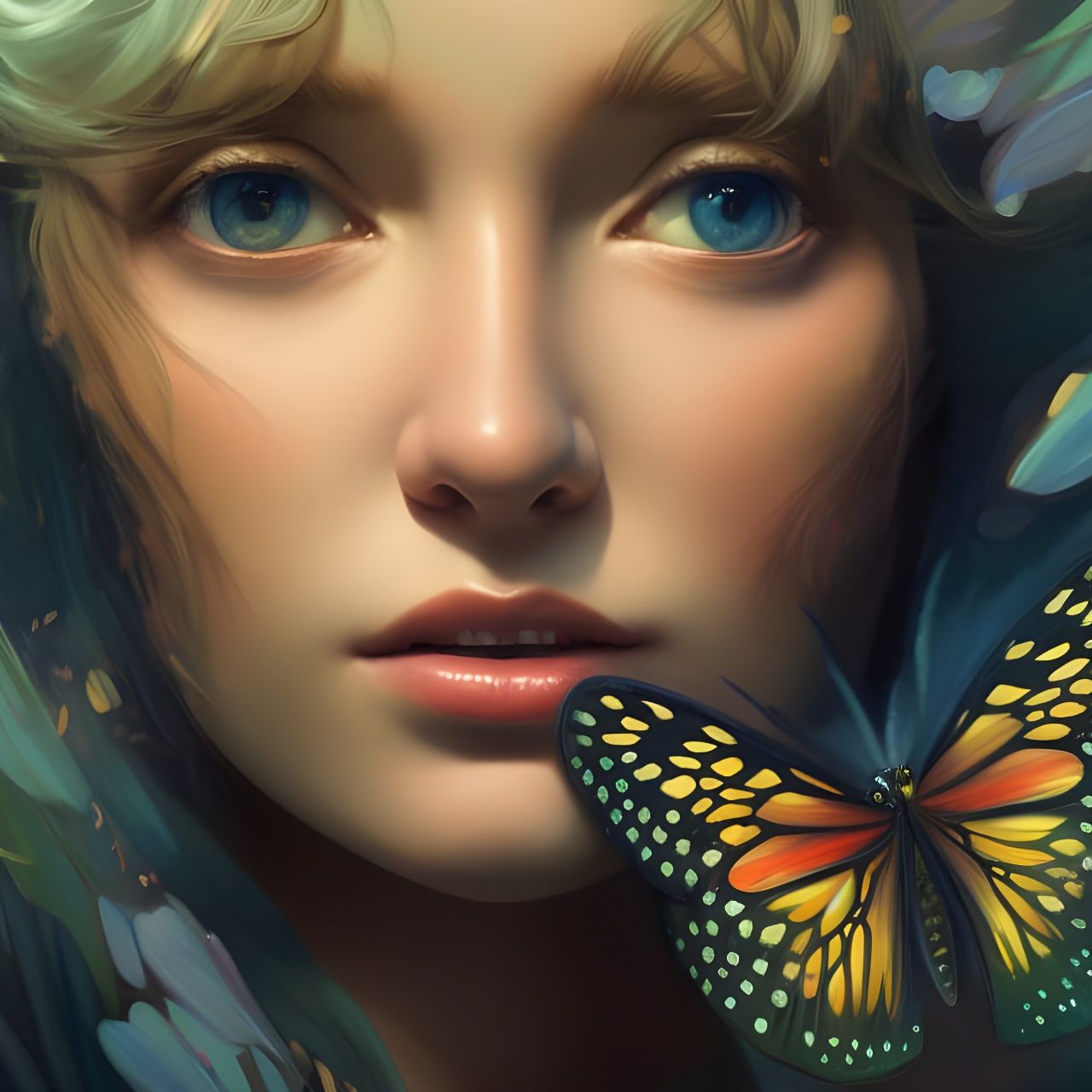 Butterfly girl, art by susan herbert, art by john james audo...