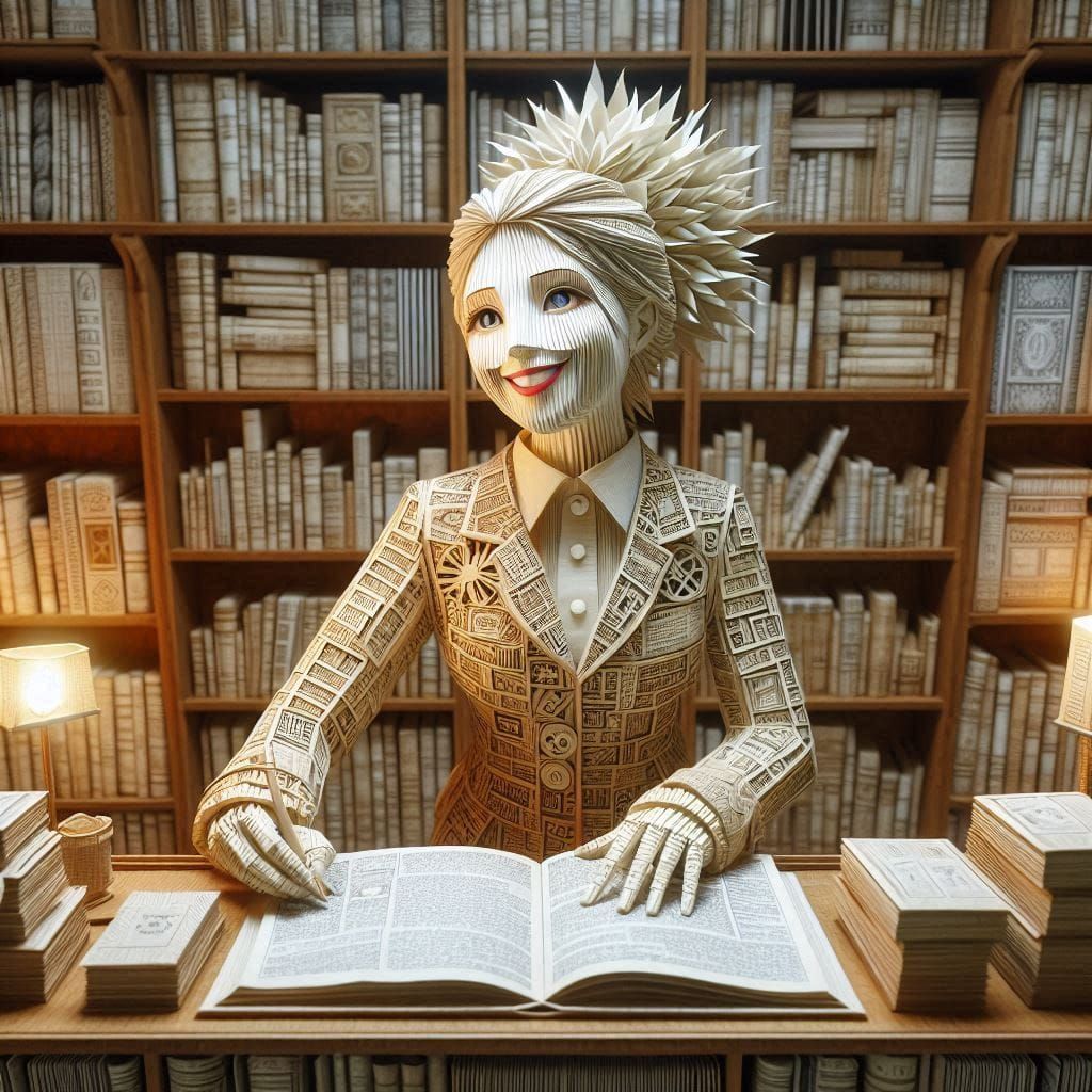 The Librarian became one with the books