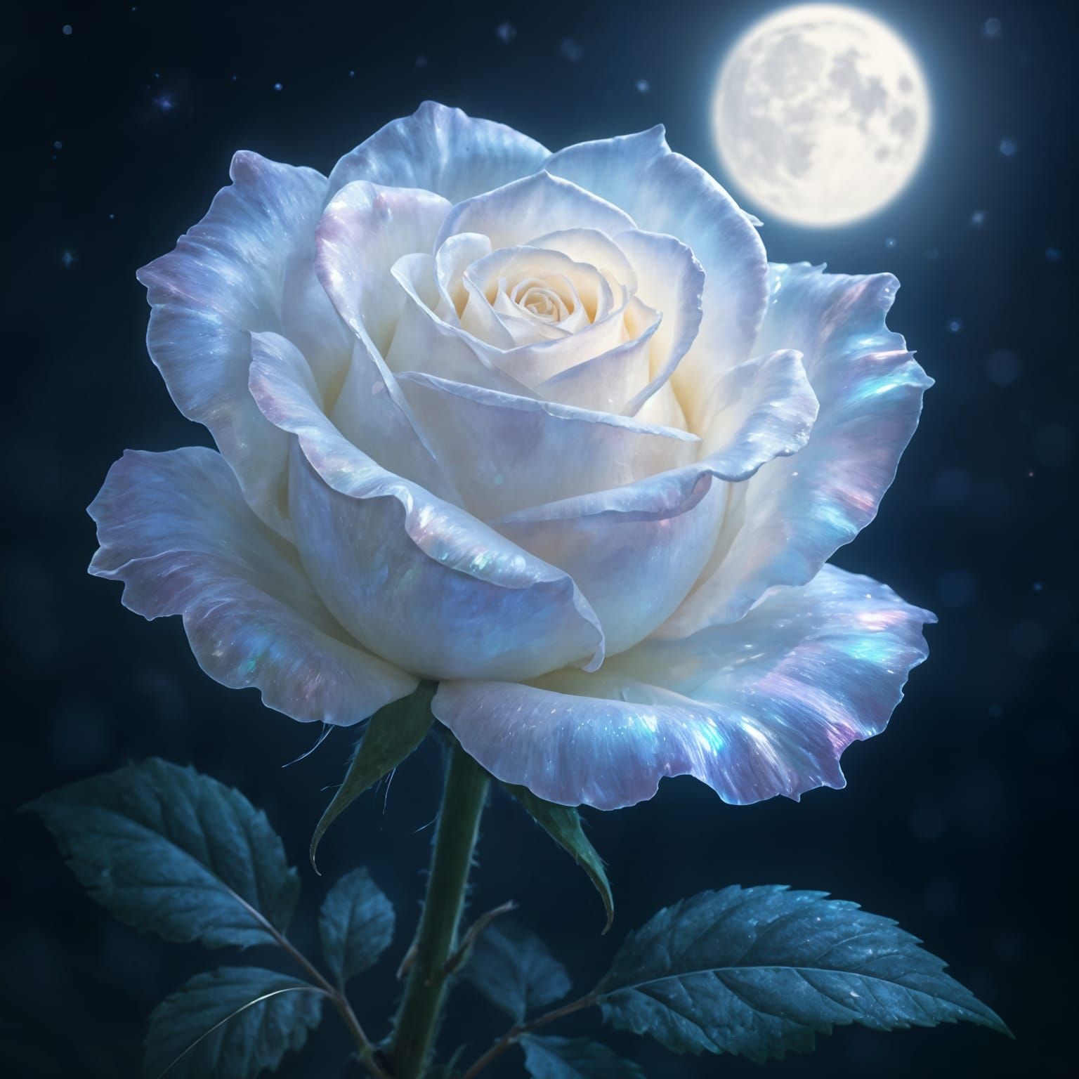 Silk rose in the moonlight  by @Tymelle