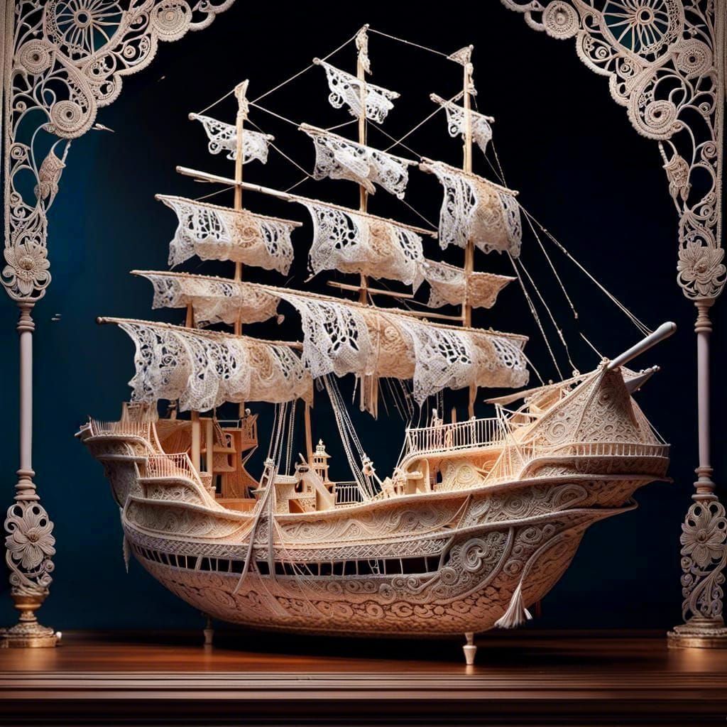 Lace pirate ship  by @Kalpine