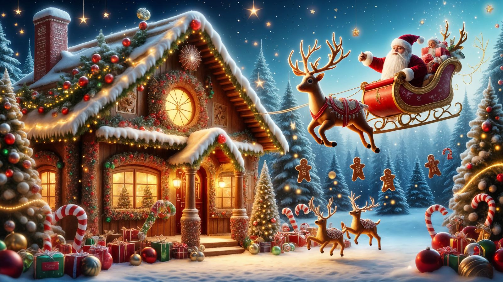 <lora:FiosFantasyXmas:1.0> Santa's flying visit