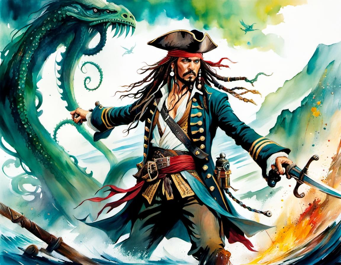 Captain Jack Sparrow , movie : pirates of Caribben chest