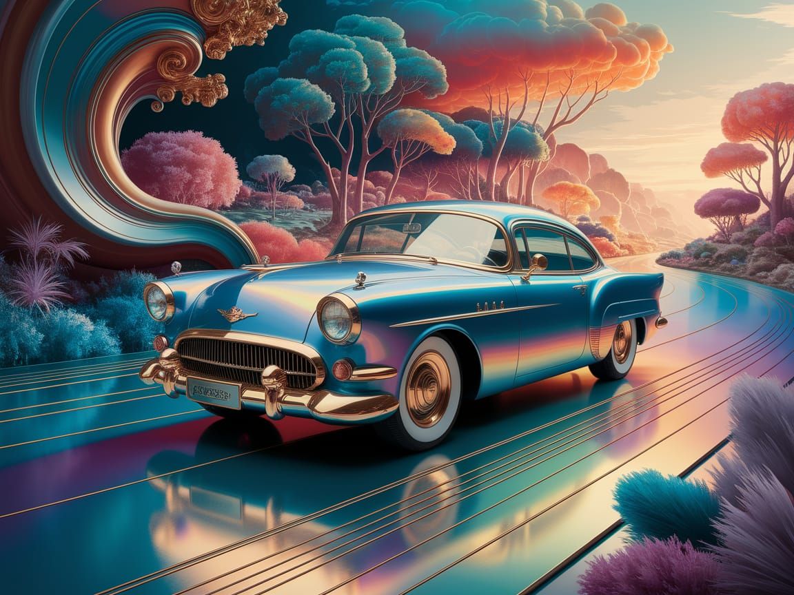 Iridescent car  by @HecateWayne