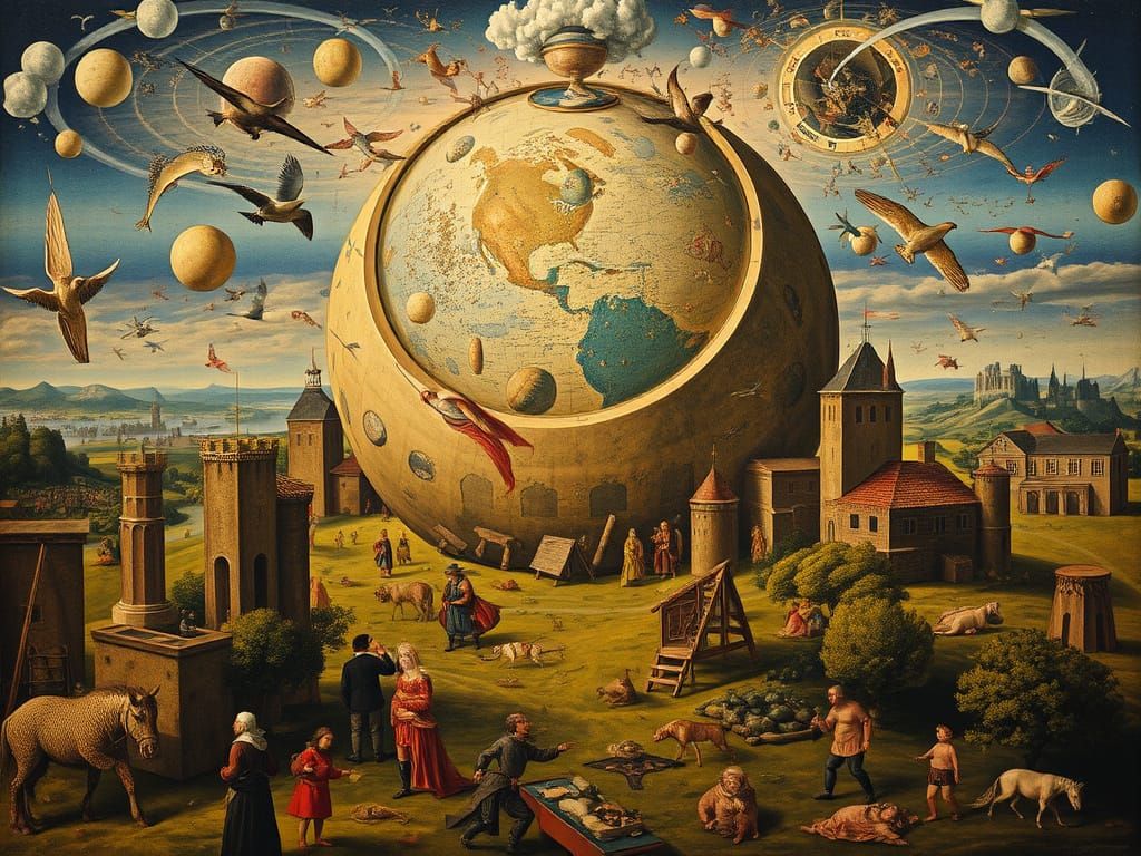 Giant Innovative Universe, Bruegel, Bosch. 2 likes.  by @AVA
