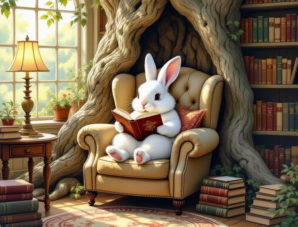 A cozy reading nook      by @animegirl123