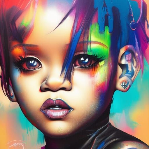 Rihanna - Ai Generated Artwork - Nightcafe Creator