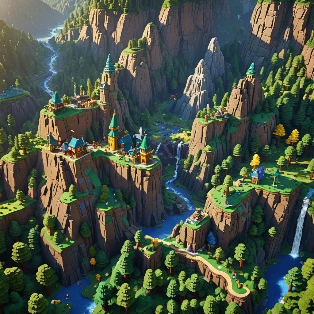 Lego Kingdom Shines in a Vibrant 3D Landscape