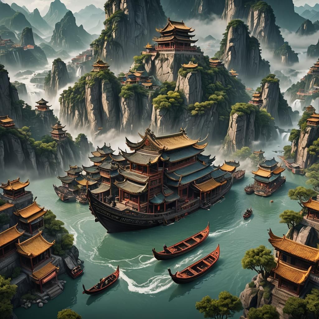 boat going thro china