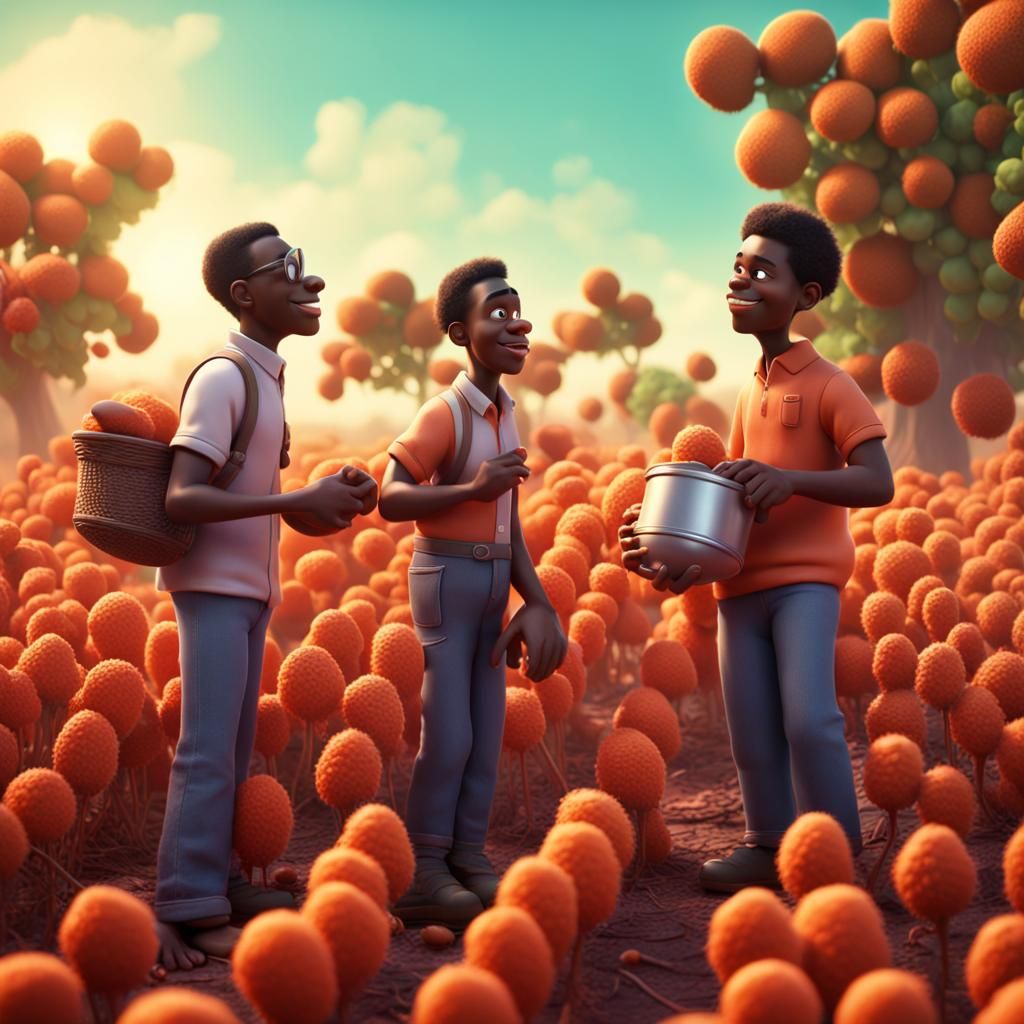 Black men picking cooton