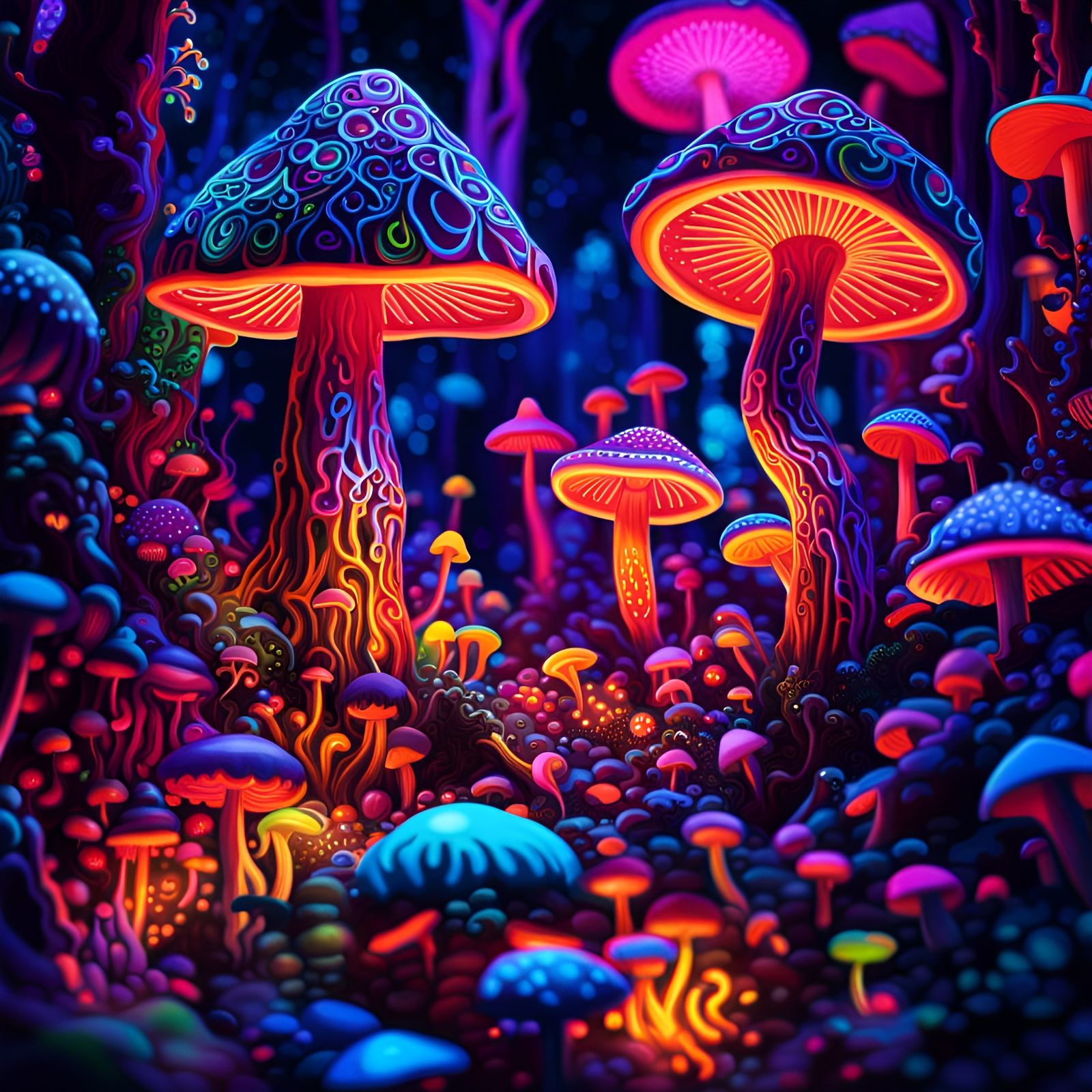 Mushroom forest - AI Generated Artwork - NightCafe Creator