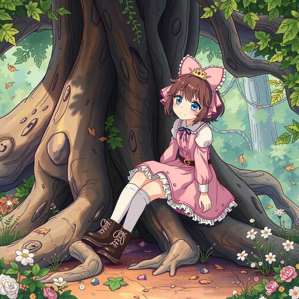 Little Princess in Whimsical Autumn Forest