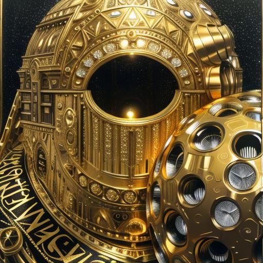 Gustav Klimt, 3d, Gold, Silver, Spray paint, Acrylic, High c...