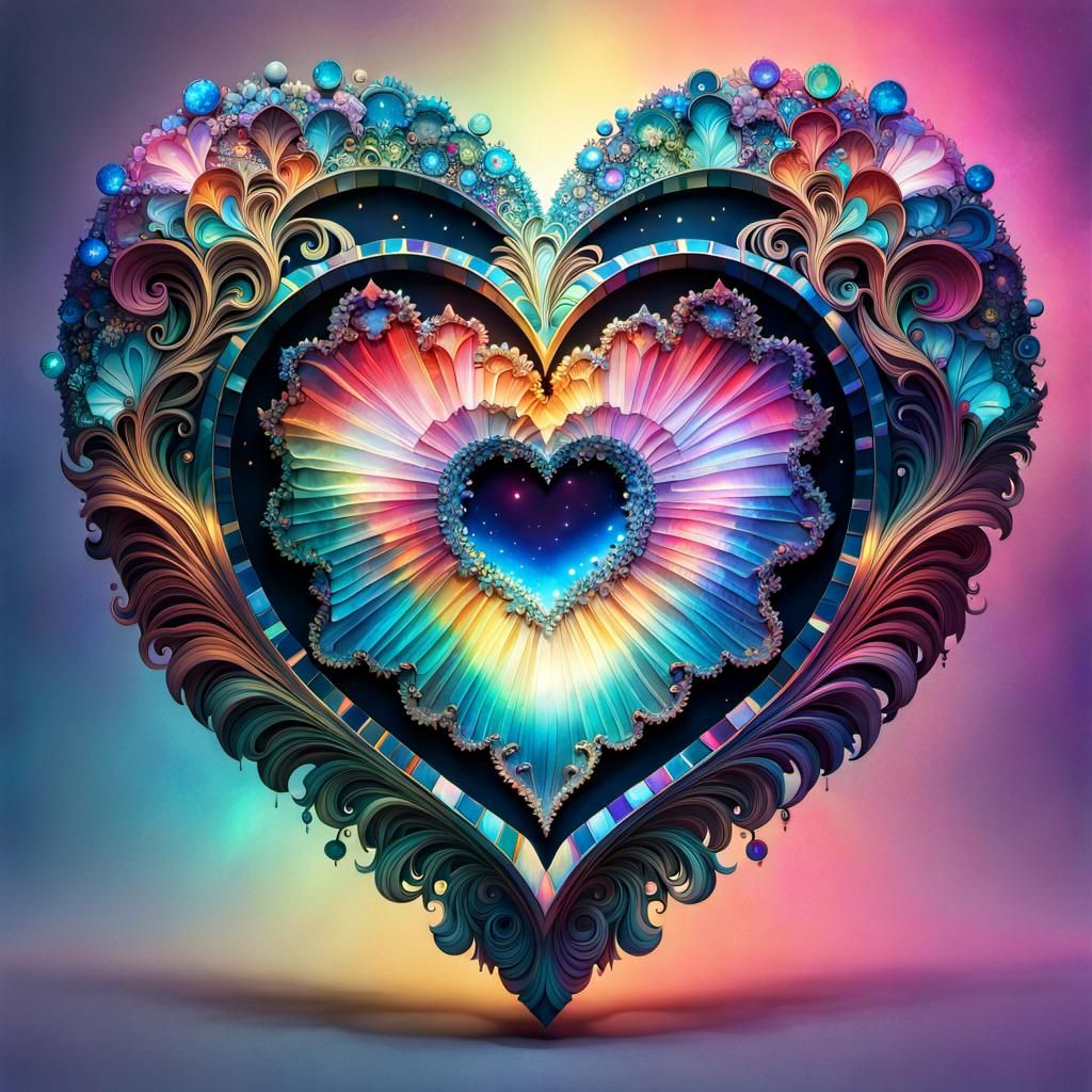 Opal Heart  by @kauri