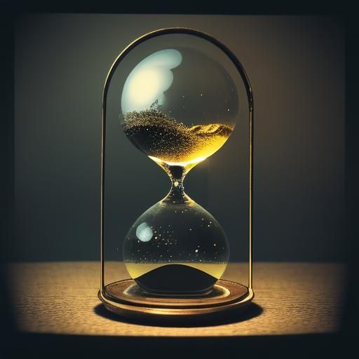 inside an hourglass,  a cat lived inside
blurry, low detail,...