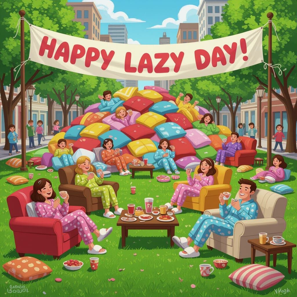 "Happy Lazy Day!"  by @Eha
