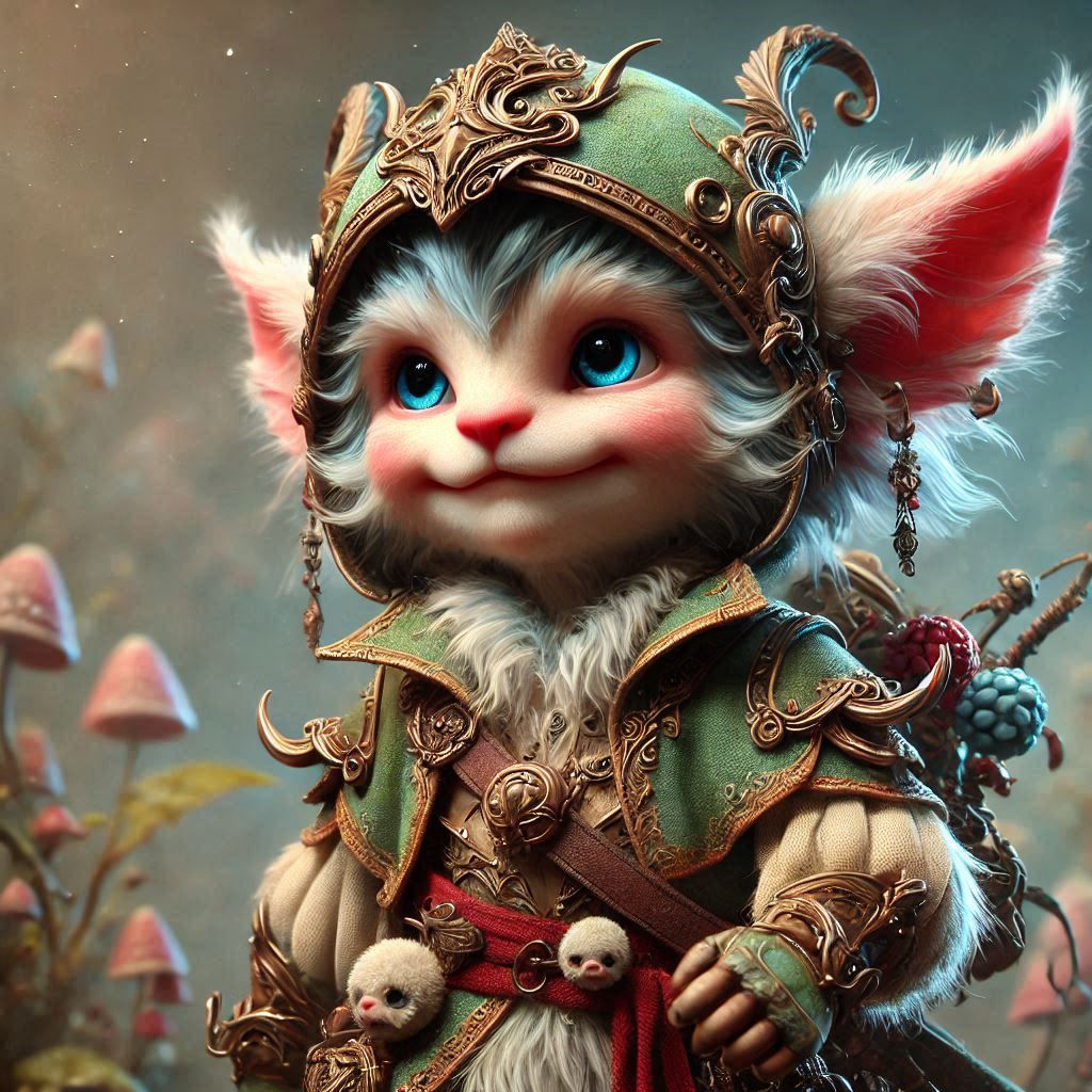 adorable fairy-tale fantasy creature portrait..